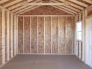 Custom Front Entry Peak Shed Interior